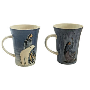Oscardo Maxine Noel Mugs Rainmaker & Mother Winter Indigenous Art – Set of 2